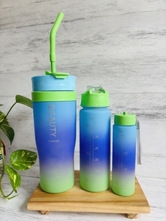 Imagen de Vaso PLASTICO simil QUENCHER + 2 botellas