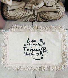 ALFOMBRA / TRAPO IMPRESA CON FLECOS TAMAÑO CHICO - tienda online