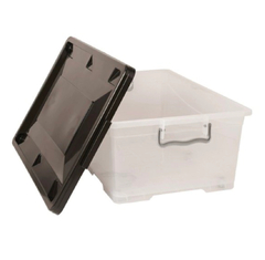 Caja Organizadora 55 litros Apilable con ruedas 62x40x33 - mayoristaserma