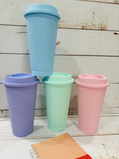VASO ECO CAFÉ LISO PASTEL - mayoristaserma