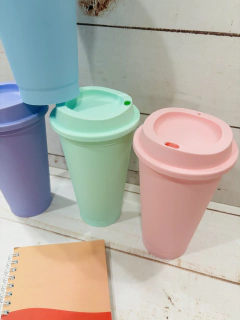VASO ECO CAFÉ LISO PASTEL - comprar online