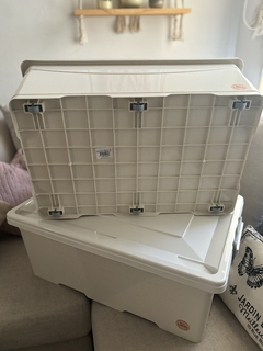 CAJA ORGANIZADORA 40 LTS ECO FRIENDLY CON TAPA Y RUEDAS - mayoristaserma