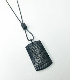 Colar Placa Negra
