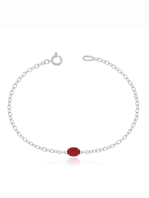 PULSEIRA PEDRA OVAL VERMELHO - comprar online