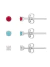 BRINCO TRIO PONTO DE LUZ COLORIDO 2MM - comprar online