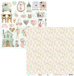 Papel para scrapbooking Coleção Waiting for - Folha 2