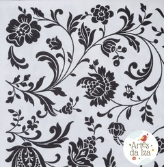 Guardanapo Arabesque White Black