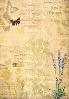 Papel para Scrap A4 - Ephemera - Folha 3