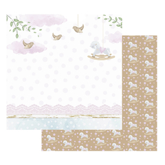 Papel para scrapbooking Coleção Amor Eterno Baby - Minha Menina