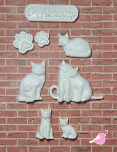 Aplique de Resina - Gatinhos