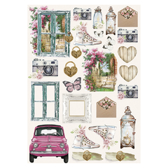 Papel para scrapbooking Coleção Encanto de Flores - Recortes 1