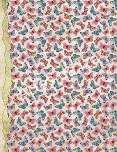 Papel para Scrap A4 - Flores e Borboletas - Folha 14
