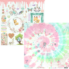 Papel para scrapbooking Coleção Colorful - Folha 5