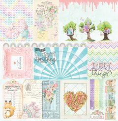 Papel para scrapbooking Coleção Colorful - Folha 8