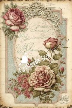 Papel para Decoupage - Coleção Pássaros e Flores - Mod.4