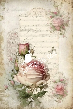 Papel para Decoupage - Coleção Pássaros e Flores - Mod.6