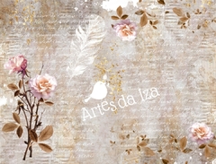 Papel para Scrap A4 - Florista - Folha 10