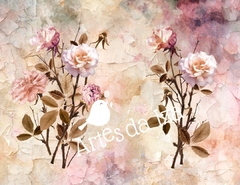 Papel para Scrap A4 - Florista - Folha 01