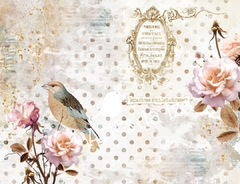 Papel para Scrap A4 - Florista - Folha 02