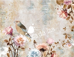 Papel para Scrap A4 - Florista - Folha 05