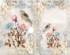 Papel para Scrap A4 - Florista - Folha 08
