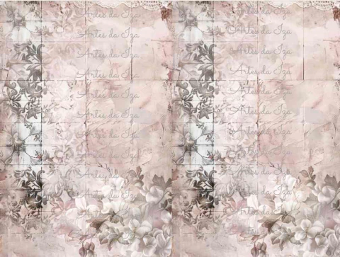 Papel de seda 40 gr. para decoupage - Rosa Antiga - folha 10 - comprar online