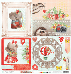 Papel para scrapbooking Coleção Happy - Folha 3 - comprar online