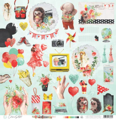 Papel para scrapbooking Coleção Happy - Folha 5 - comprar online