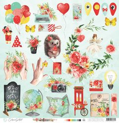 Papel para scrapbooking Coleção Happy - Folha 6 - comprar online