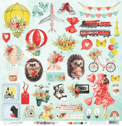 Papel para scrapbooking Coleção Happy - Folha 7 - comprar online