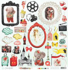 Papel para scrapbooking Coleção Happy - Folha 8 - comprar online