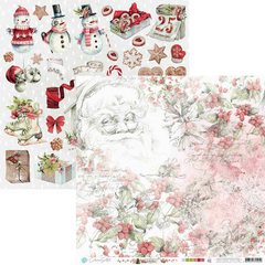 Papel para scrapbooking Coleção HoHoHo - Folha 1