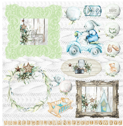 Papel para scrapbooking Coleção Little Star - Folha 6