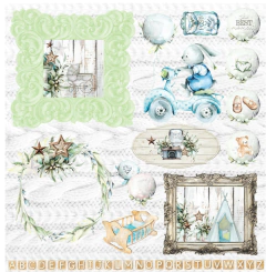 Papel para scrapbooking Coleção Little Star - Folha 6