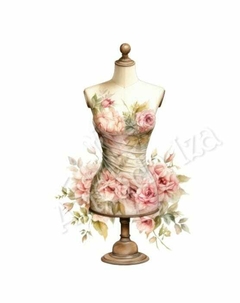 Papel para Decoupage - Coleção Costura - Manequim 1