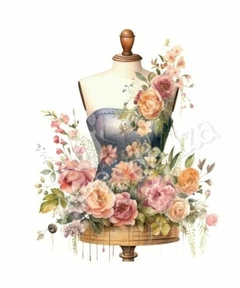 Papel para Decoupage - Coleção Costura - Manequim 2