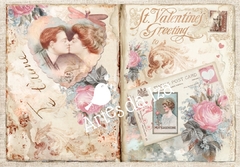 Papel para Scrap A4 - O amor está no ar - Folha 10
