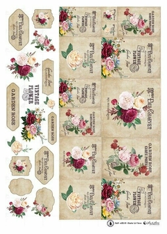 Papel de seda para decoupage Ref: ROSV 01