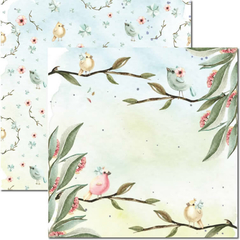 Papel para scrapbooking Coleção Passarinhos 2
