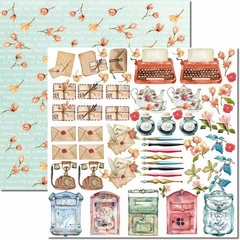 Papel para scrapbooking Coleção Letters 6