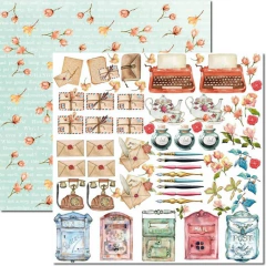 Papel para scrapbooking Coleção Letters 6