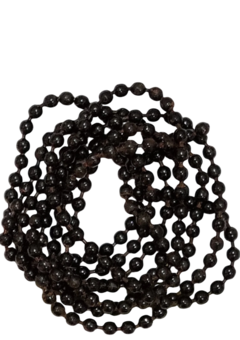 Corrente de bolinhas (aljofre 3mm) - Metal - Preta - comprar online
