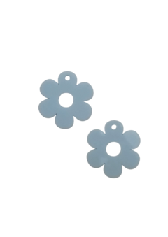 Charm (aplique) em acrílico 2mm - Margarida (Azul) - comprar online