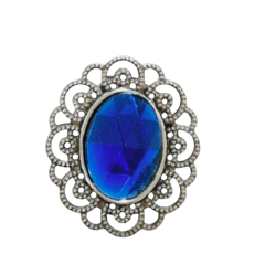 Chaton com tag 13x25mm- Prata Velho/Azul - comprar online