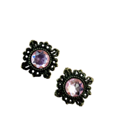Chaton com tag 10mm- Ouro Velho/Rosa - comprar online