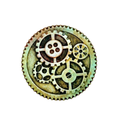 Aplique de Resina Pintado - Relógio 4 - comprar online