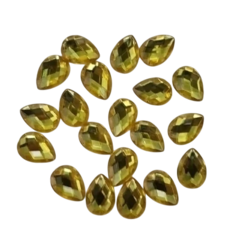 Chaton para colagem gota 10x14mm amarelo - comprar online