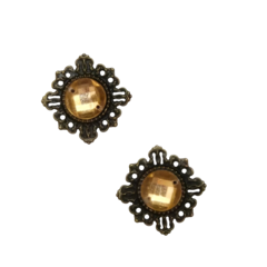 Chaton com tag 10mm- Ouro Velho/Pêssego - comprar online