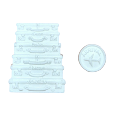 Aplique de Resina - Malas empilhadas + tag - comprar online