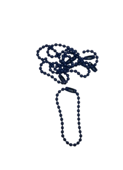 Corrente de Bolinhas 2,5mm com Fecho Canoa - Azul - comprar online